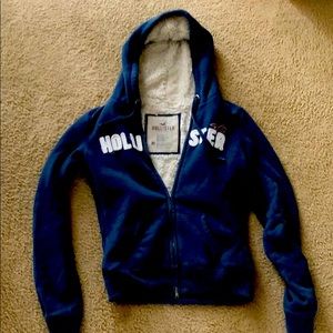 Hollister fuzzy jacket